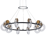 Кольцевая люстра с круглыми стеклянными плафонами в виде колец Olympe Glass Chandelier варинант исполнения - 1 | Loft Concept в Костроме