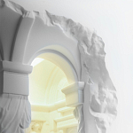 Встраиваемый в стену гипсовый светильник под покраску с колоннами и арками в античном стиле Antiquity Athena варинант исполнения - 14 | Loft Concept в Костроме