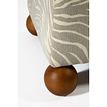 Банкетка Wakonda Gray Zebra с деревянными шариками  варинант исполнения - 5 | Loft Concept в Костроме