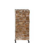 Торшер из перламутра на металлическом каркасе Indonesian Tower 2 варинант исполнения - 2 | Loft Concept в Костроме