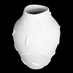 Декоративная ваза белая керамическая с абстрактным объемным декором Molecule Collection варинант исполнения - 3 | Loft Concept в Костроме