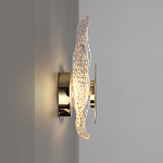 Бра с рельефным волнообразным стеклянным плафоном и вставкой из мрамора Liquid Stone варинант исполнения - 2 | Loft Concept в Костроме