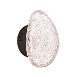 Бра с прозрачным рельефным плафоном на черном металлическом основании Iona варинант исполнения - 1 | Loft Concept в Костроме