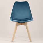 Стул с мягким велюровым сиденьем Arvika Blue варинант исполнения - 3 | Loft Concept в Костроме