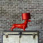 Настольная лампа COLLECTION OF DOGS с абажуром Такса варинант исполнения - 2 | Loft Concept в Костроме