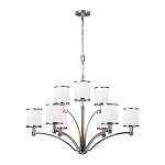 Люстра с белыми стеклянными плафонами в форме цилиндра Feiss варинант исполнения - 6 | Loft Concept в Костроме