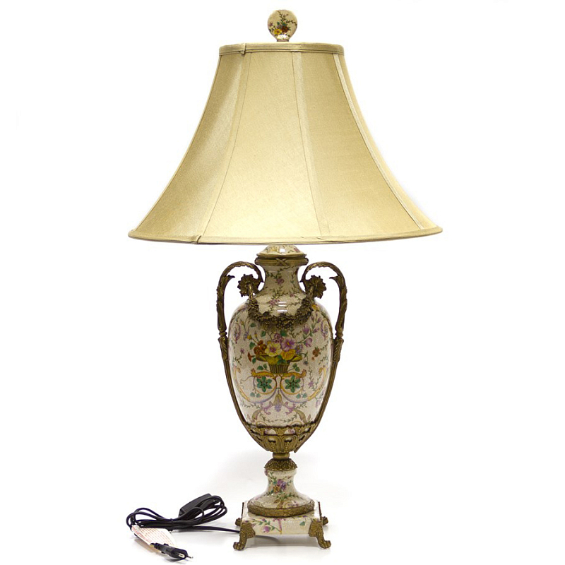 Настольная лампа Flower Wreath Lamp Белый Бронза Бежевый Настольная лампа Flower Wreath Lamp Белый Бронза Бежевый в Костроме | Loft Concept