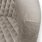 Барный стул со спинкой и мягкой обивкой с ромбами на 4-х деревянных ножках Бежевый Велюр Ava Charm варинант исполнения - 4 | Loft Concept в Костроме