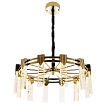 Люстра с прямоугольными хрустальными плафонами Glass Rectangles Gold Chandelier 60 варинант исполнения - 3 | Loft Concept в Костроме