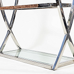 Металлический стеллаж со стеклянными полками Molecule варинант исполнения - 3 | Loft Concept в Костроме