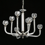 Люстра с 8-ю лампами и гранеными стеклянными плафонами Prism Gala варинант исполнения - 4 | Loft Concept в Костроме