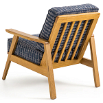 Кресло с каркасом из массива дуба Deniaud Oak Blue Print  Armchair варинант исполнения - 4 | Loft Concept в Костроме