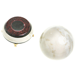 Шар декоративный на подставке из натуральных камней Змеевик и Мрамор Белый Natural Stone Spheres 10.5 см варинант исполнения - 2 | Loft Concept в Костроме