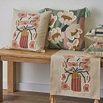 Подушка с цветочным принтом Blooming Elegance Rose варинант исполнения - 7 | Loft Concept в Костроме