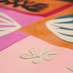 Обои ручная роспись в стиле Арт-деко Jazz Original colourway on painted silk with embroidery варинант исполнения - 5 | Loft Concept в Костроме