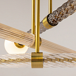 Люстра со стеклянными вставками Helios варинант исполнения - 4 | Loft Concept в Костроме