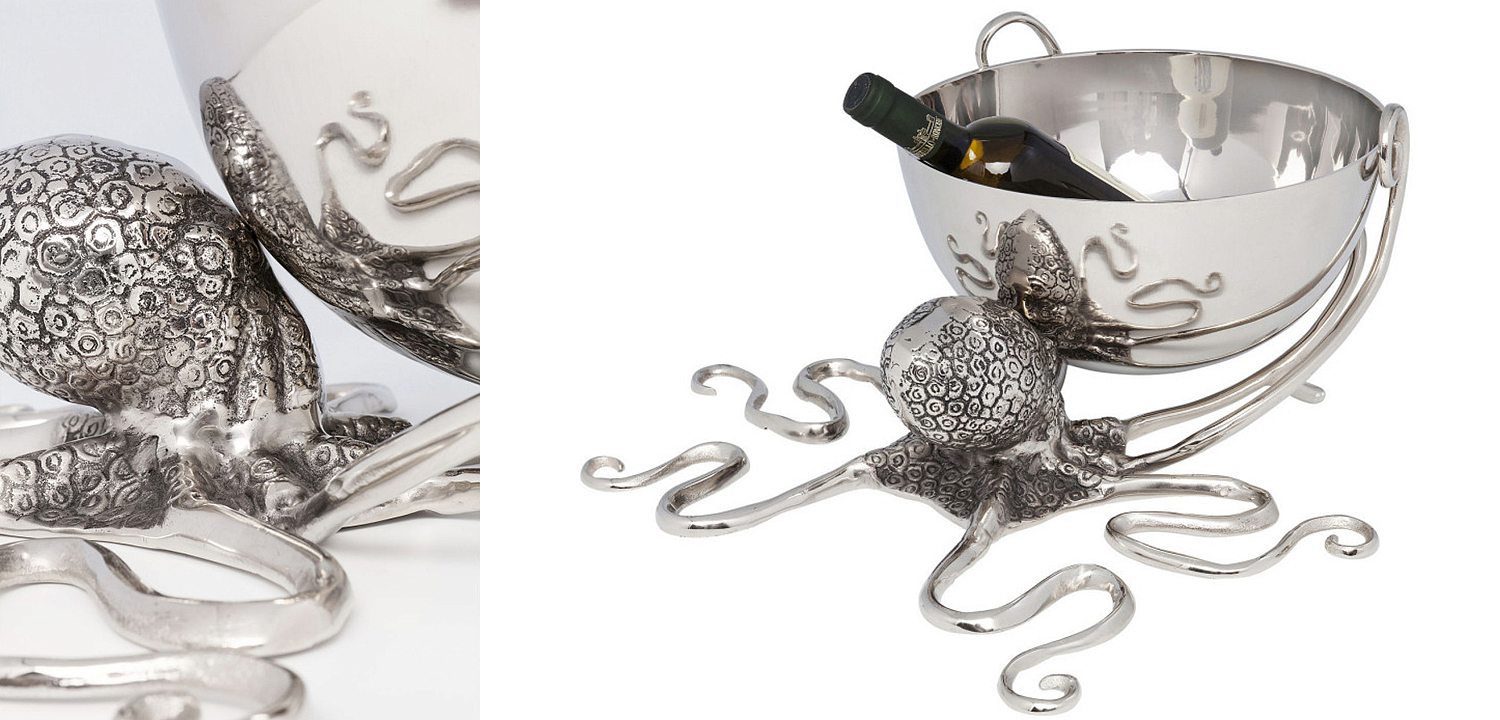 Ведёрко для вина Chrome Octopus Ведёрко для вина Chrome Octopus - Loft-Concept в Костроме