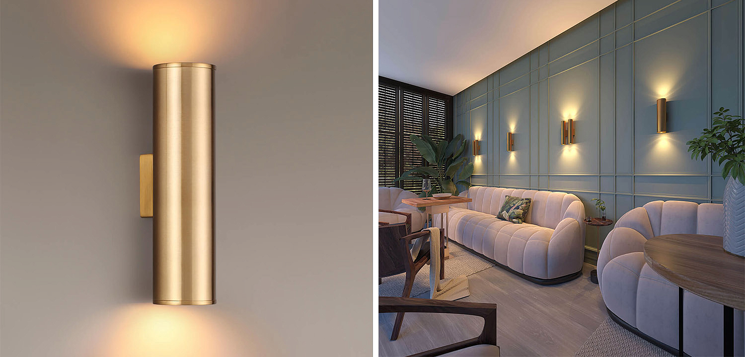 Бра Derk Trumpet tube Wall lamp Gold Бра Derk Trumpet tube Wall lamp Gold - Loft-Concept в Костроме
