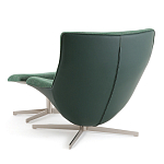 Кресло вращающееся с подставкой для ног зеленое Verdante варинант исполнения - 4 | Loft Concept в Костроме