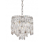 Люстра круглая с хрустальными подвесками на серебряном каркасе Roul Crystal Light варинант исполнения - 11 | Loft Concept в Костроме