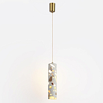 Подвесной светильник с цилиндрическим белым бетонным плафоном Terrazzo Light варинант исполнения - 2 | Loft Concept в Костроме