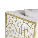 Кресло велюровое серое с фактурным каркасом золотистого цвета Best Traits варинант исполнения - 2 | Loft Concept в Костроме