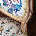 Стул из массива бука с изображением птиц и цветов Beige Green Chinoiserie Garden Chair варинант исполнения - 3 | Loft Concept в Костроме