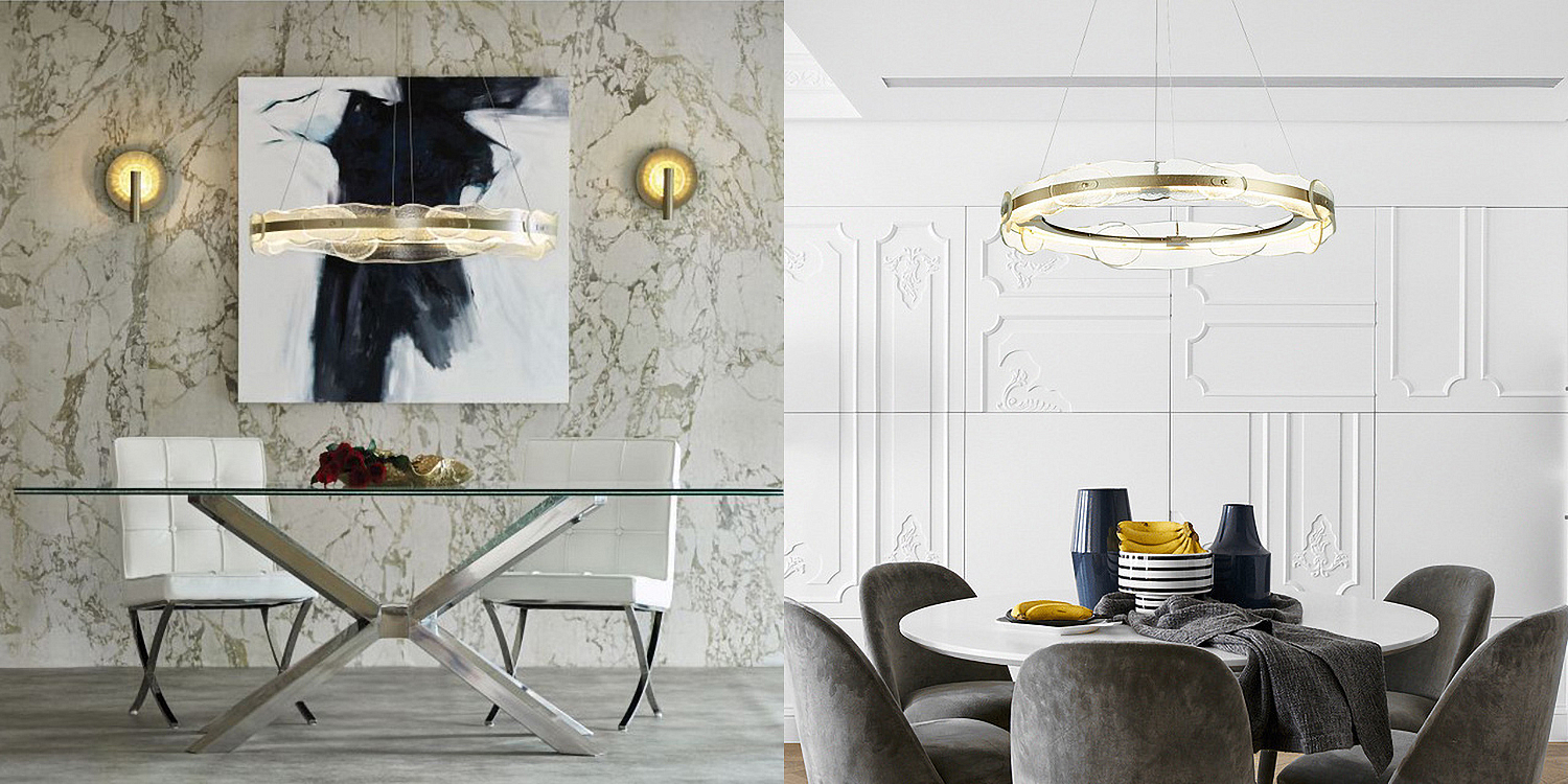 Люстра Ring horizontal glass chandelier Люстра Ring horizontal glass chandelier - Loft-Concept в Костроме