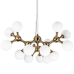 Люстра с плафонами из стеклянных шаров Pearls Suspension Brass Chandelier варинант исполнения - 1 | Loft Concept в Костроме
