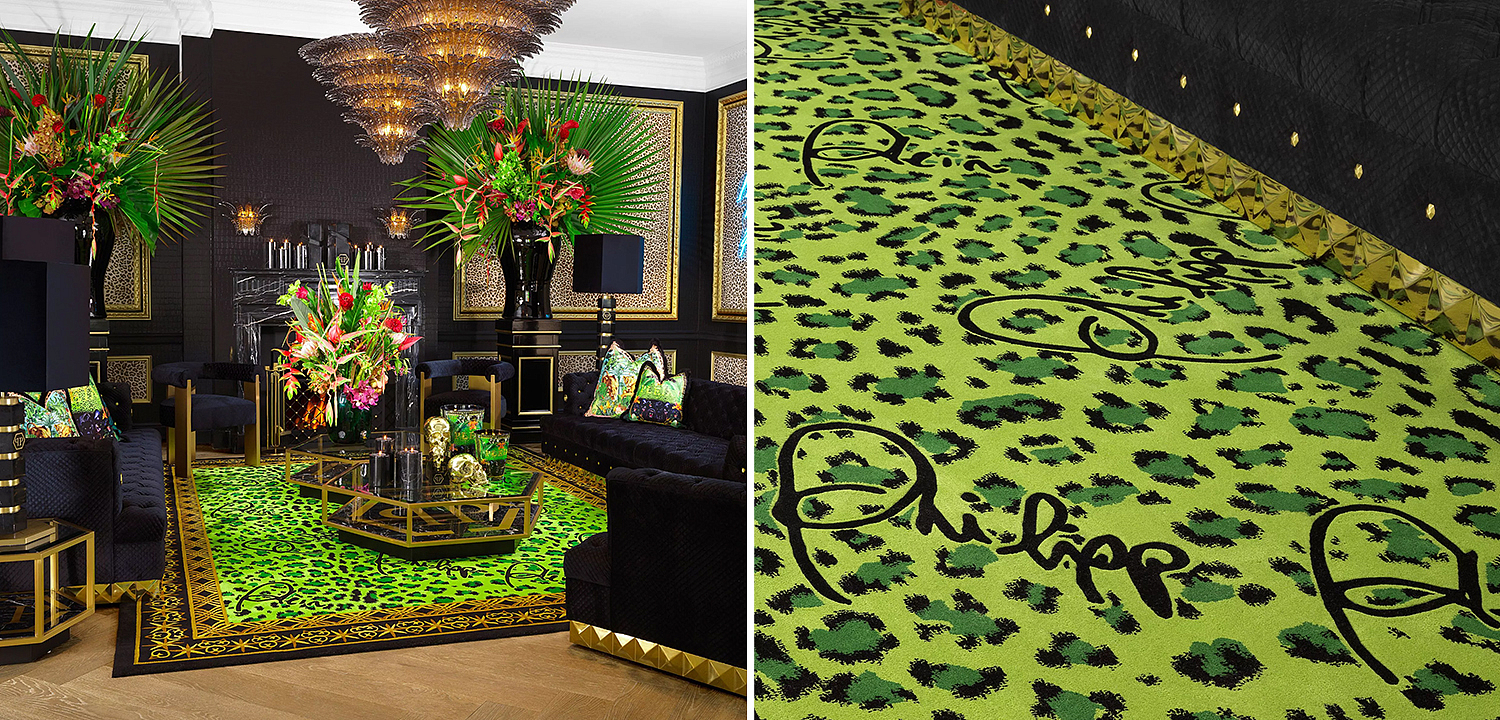 Ковер Philipp Plein Carpet Jungle 300 x 400 cm Зеленый Ковер Philipp Plein Carpet Jungle 300 x 400 cm Зеленый - Loft-Concept в Костроме