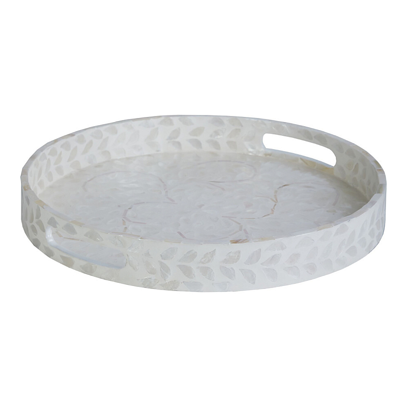 Поднос Esmee Bone Inlay Белый Поднос Esmee Bone Inlay Белый в Костроме | Loft Concept