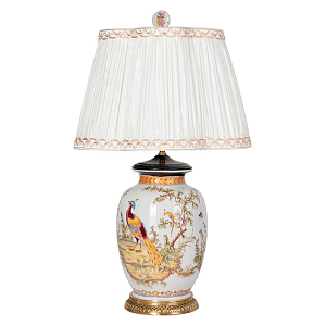 Настольная лампа с принтом павлин Peacock