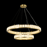 Люстра с 2-мя кольцами из натурального камня с регулируемыми плафонами Durability of Stone варинант исполнения - 5 | Loft Concept в Костроме