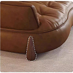 Диван двухместный кожаный с каркасом из массива дерева Medieval Furniture варинант исполнения - 3 | Loft Concept в Костроме