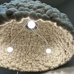 Вязаный подвесной светильник из шерсти Dome Wool Lamp  варинант исполнения - 4 | Loft Concept в Костроме