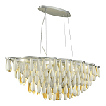 Люстра с подвесками в форме капель на серебристом каркасе Raindrop варинант исполнения - 5 | Loft Concept в Костроме