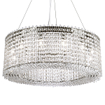 Круглая люстра с хрустальными подвесками хром Crystal Art Chrome Chandelier 12 варинант исполнения - 1 | Loft Concept в Костроме