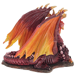 Декоративная статуэтка Дракон Красный Red Dragon with Orange Wings Statuette варинант исполнения - 3 | Loft Concept в Костроме