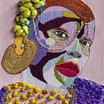 Картина с вышивкой Портрет wall panel People with the yellow ear 4 варинант исполнения - 1 | Loft Concept в Костроме