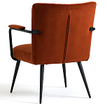 Кресло бархатное с подлокотниками на металлическом каркасе Oriel Retro Armchair варинант исполнения - 4 | Loft Concept в Костроме