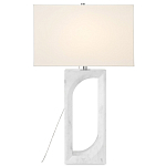 Настольная лампа на прямоугольном корпусе с тканевым абажуром One Piece Support варинант исполнения - 2 | Loft Concept в Костроме