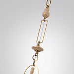 Подвесной светильник с круглым прозрачным плафоном и декоративной каменной вставкой Tectona  варинант исполнения - 6 | Loft Concept в Костроме