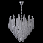Люстра с подвесками из рифленного стекла в форме капель Textured Glass Chandelier варинант исполнения - 17 | Loft Concept в Костроме