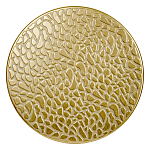 Журнальный столик с конусообразной основой и текстурной поверхностью золотого цвет Ethnic Metal варинант исполнения - 1 | Loft Concept в Костроме