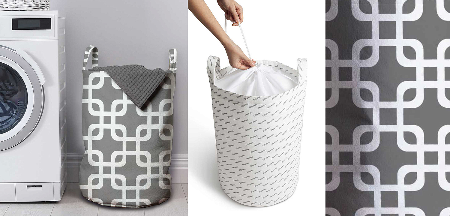 Корзина Squares on Gray Basket Корзина Squares on Gray Basket - Loft-Concept в Костроме