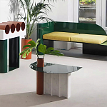 Дизайнерский журнальный стол с рельефным основанием Dutynor варинант исполнения - 4 | Loft Concept в Костроме