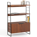 Стеллаж из стали и орехового дерева Derek Wood Rack варинант исполнения - 1 | Loft Concept в Костроме