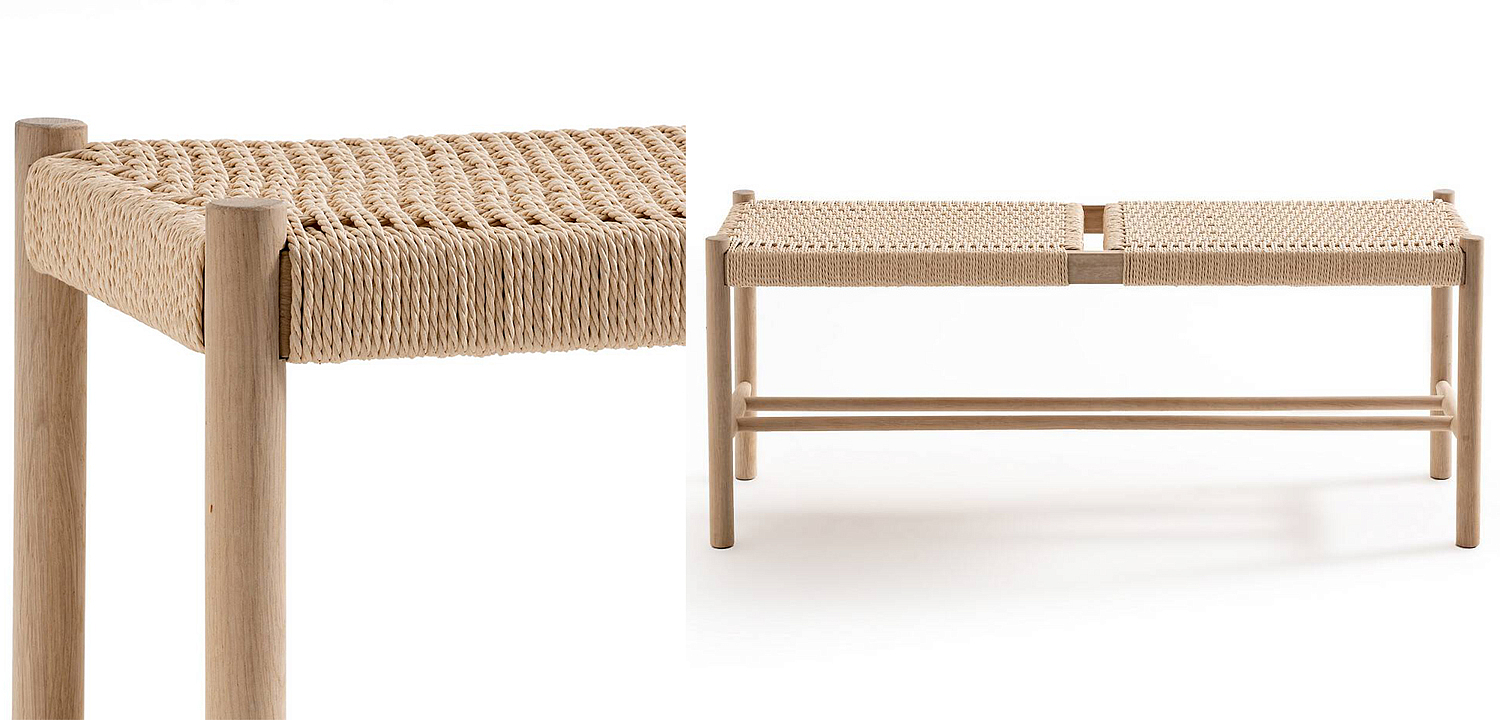 Банкетка Enzo Wicker Beige Banquet Банкетка Enzo Wicker Beige Banquet - Loft-Concept в Костроме