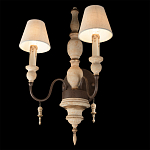 Бра с двумя конусовидными белыми тканевыми абажурами Terrain варинант исполнения - 4 | Loft Concept в Костроме