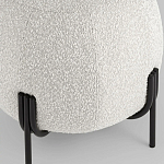 Пуф в ткани букле молочного цвета Pikelet варинант исполнения - 4 | Loft Concept в Костроме